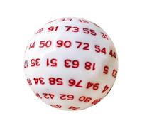KIXZSAZ Strumento per giochi matematici Set di dadi poliedrici D100 a 100 facce Essenziale per migliorare le esperienze di gioco educativo Gioco Matematico , Rosso , 48 mm