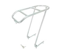KIXZSAZ Supporto per Portapacchi Anteriore per Bici, Robusto, affidabile, in Lega di Alluminio di qualità, capacità per Scatola della Spesa, Facile Installazione, Portapacchi, Argento, 40x14x36.5 cm