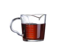 KIXZSAZ Tazza per il latte in vetro in stile italiano Tazza graduata per caffè semplice e pratica adesiva per alte temperature