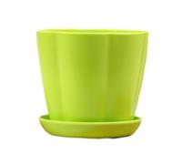 KIXZSAZ Vaso in plastica Non Facile da Rompere Fiore Classico per la casa ABS Dotato di Piastra Ampia Applicazione Durata Multicolore, Verde,1, S
