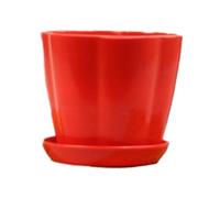KIXZSAZ Vaso in plastica Non Facile da Rompere Fiore Classico per la casa ABS Dotato di Piastra Ampia Applicazione Durata Multicolore, Rosso,1, XS