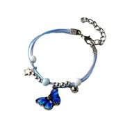 KIXZSAZ Viaggia con stile con un bellissimo bracciale da donna con cinturino resistente per lega per donna per ciondolo moda, 312A Blu, 1