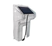 KIXZSAZ Videocitofono ad energia solare Impermeabile e campanello in ABS HD con videocamera Campanello video intelligente wireless WiFi, Copertura antipioggia trasparente