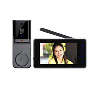 KIXZSAZ Videocitofono con videocamera e citofono vocale bidirezionale e registrazione video, supporta citofono, campanello video wireless ABS, campanello per porta, M16A