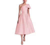 KIYNE Abito da donna in raso con una spalla per la madre della sposa abito da sera senza maniche midi formale, rosa, 64 Più
