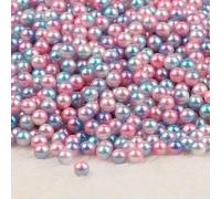KIZAMI 500pcs/lotto 4mm Multi Color No Hole ABS Perle Rotonde sciolte per Decorazioni per Matrimoni Colorate di Gioielli Colorati Fai da Te