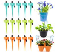 Kizaten Irrigazione Goccia Automatica,15Pcs Annaffiatoio Automatico Regolabile Adatto,Irrigazione a Goccia per L'annaffiatura di Piante da Balcone,Vasi,Piante da Esterno e per le Vacanze
