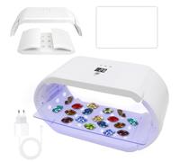 Kizaten Set di 2 Luce UV Polimerizzazione della Resinas,48W Lampada UV Pieghevole Bifacciale a Polimerizzazione Rapida e Funzione di Temporizzazione per Polimerizzazione della Resina,Stampi in Resina