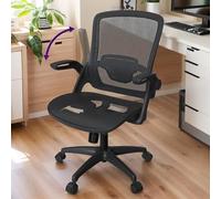 KIZECK Sedia da scrivania moderna in rete con ruote girevoli e supporto lombare regolabile in altezza, per adulti