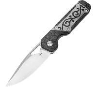 Kizer Frame Lock Mini Militaw Jonathan Styles S45VN Titanio+Fibra di Carbonio Ki3634SA4