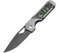 Kizer Frame Lock Mini Militaw Jonathan Styles S45VN Titanio+Jungle Wear Fibra di Carbonio Ki3634SA2
