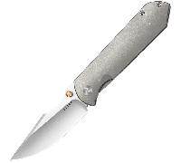 Kizer Harpoon Fold Elmax&Flat Brushed& Stonewash,Ti handle Ki4784A1
