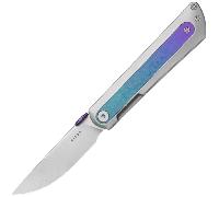 Kizer Quoll S45VN, Stonewash, Ti&Crystalized Titanium Ki3733A2