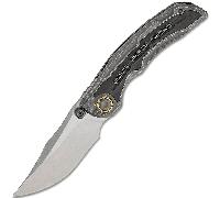 Kizer SLIVER WING (Versione limitata) M390 Spazzolato a mano con manici in titanio stonewashed ZX-FK