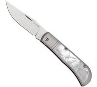 Kizer Trestle KI3761A3 Hand Brushed S45VN, Titanium Mother Of Pearl Inlay, coltello da tasca, Azo design
