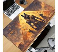 KIZIFI Tappetino per Mouse Gaming XXL 600x400x3 mm, Mousepad Extra Large da Scrivania con Bordi Cuciti, Tappetino per Tastiera Antiscivolo, Superficie Ottimizzata per Sensori Ottici, Piramidi Egizie