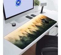 KIZIFI Tappetino per Mouse XXL 600x300x3 mm Giungla Nebbiosa Tappetino Mouse Grande Office Mousepad, Controllo preciso del Mouse Migliora la Velocità e la Precisione, Tenuta Stabile, Lavabile