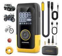 KIZINNO Compressore d'aria portatile, pompa per pneumatici con manometro, pompa ad aria per pneumatici auto, gonfiaggio rapido, modalità di regolazione fine, compatta, ricarica rapida da 45 W, adatta