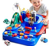 KIZONLY - Pista da corsa per auto per bambini dai 4 agli 8 anni, giocattoli per auto per bambini dai 3 anni, pista da corsa per bambini piccoli, set da città con 3 piccole auto