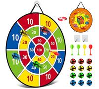 Kiztoys Bersaglio bifacciale in Plastica Multicolore con palline adesive per interni ed esterni, giochi per feste, giocattoli, regali per ragazzi e adulti