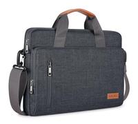 KIZUNA Borsa per computer portatile da 15,6 pollici, borsa a tracolla per MacBook Air 15 M2/MacBook Pro 16 M3-M1/16 Lenovo Legion Slim 5i Gen 8/Legion Pro 5/Slim 3i/Gaming 3i/IdeaPad 3i/HP, grigio