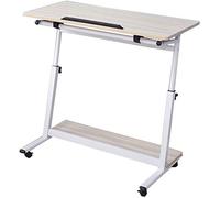 KJAKSXNSE Tabella del Carrello rotolante Computer Portatile, scrivania Supporto Regolabile in Altezza, di ribaltamento con tavola tampone Mouse, 5 Colori, 60-85 cm(Natural)