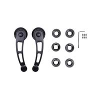 KJAOYU 4 1/4 Inch Window Crank Handle Kit - Billet Aluminum, Black Coating, Long Lasting Lightweight for Hot Rod - Window Crank Handle Kit, Window Crank Handle, Suitable for Hot Rods