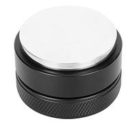 KJAOYU Distributore di caffè e manomissione manuale da 51 mm, regolabile in altezza in acciaio inox, strumento di pressatura per casa, ufficio, 51 mm, fondo piatto nero (fondo piatto nero da 58 mm)