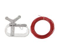 KJAOYU Pool Cover Cable And Winch, Heavy Duty Pool Cover Cable And Winch Kit, 100FT Galvanized Wire with Spring Loaded Ratchet for Above Ground Swimming Pool Winter