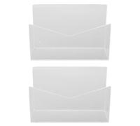 KJAOYU Porta posta in acrilico di alta qualità, elegante supporto trasparente per buste e posta, per casa e ufficio, per organizzare la scrivania e facile accesso a lettere, banconote