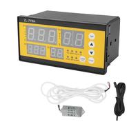 KJAOYU Regolatore di umidità e temperatura per incubatrice - Display digitale a LED con girauova automatico e allarme - Kit sensore ad ampio voltaggio 100-240 V per la schiusa di polli,