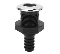 KJAOYU Thru Hull Fitting Through Hull, 3/4inch 20mm Boat Thru Hull Fittings Hose - Nylon Through Hull Connector Twist Adjust for Boat Transoms, Fish Wells, Ice Chests, Yacht (Straight Pipe)