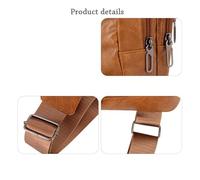 KJBDQQH borsa sportiva da petto Borsa pettorale sportiva Borse da uomo Borsa a tracolla con cerniera sul petto(Light brown)