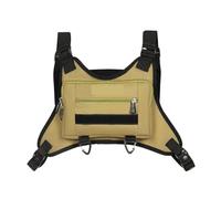 KJBDQQH borsa sportiva da petto Borsa pettorale sportiva frontale for uomo donna Porta marsupio streetwear e spazio aggiuntivo for la corsa in bicicletta(Khaki)