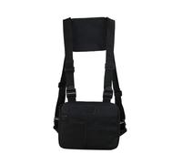 KJBDQQH borsa sportiva da petto Borse pettorali da uomo Gilet antifurto Oxford Borse pettorali Accessori sportivi all'aria aperta leggeri multifunzionali sicuri e regolabili(Black-A)