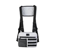 KJBDQQH borsa sportiva da petto Borse pettorali da uomo Gilet antifurto Oxford Borse pettorali Accessori sportivi all'aria aperta leggeri multifunzionali sicuri e regolabili(GRAY)