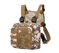 KJBDQQH borsa sportiva da petto Gilet multifunzione Petto unisex Hip-hop Streetwear Borse pettorali Zaino sportivo Oxford impermeabile(Beige)
