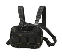 KJBDQQH borsa sportiva da petto Gilet pettorale multifunzionale con marsupio for sport e attività all'aperto Borsa da uomo(Darkgray)