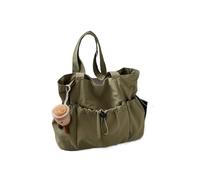 KJBDQQH borsa tote Commuter Large Capaci Tote Bag Women's College Student Class Single oulder(Green belt pendant)