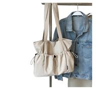 KJBDQQH borsa tote Commuter Large Capaci Tote Bag Women's College Student Class Single oulder(Off-white)