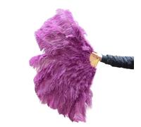 KJBDQQH Feather Fan Ventaglio di Piume Grandi 13 Ossa 100 Cm 130 Pieghevole Tenuto in Mano for La Decorazione Spettacoli Danza Carnevale(44 Reddish Purple,100CM 2PCS)