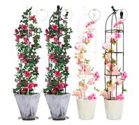 KJBDQQH Gabbia per pomodori Una mensola for Piante rampicanti, Una Torre Faro e balconi con Struttura di Supporto in Stile Europeo(145cm-black-bird)