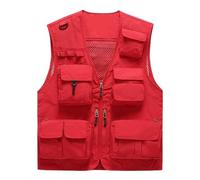 KJBDQQH Gilet da Pesca Gilet da Uomo Estivo da Escursionismo e Pesca, Multi-Tasche, for Fotografo, for attività all'aperto, Tempo Libero, Giacca Cargo Sottile da Uomo(Color 2,7XL)