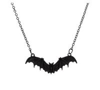 KJBDQQH Girocollo Punk Bat Pendant Necklace for Men Women Color Goth Punk Halloween Jewelry Accessories Cosplay Wholesale per Uso Quotidiano(Black Color)