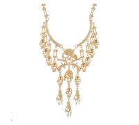 KJBDQQH Girocollo Punk Classic Vintage Pirate Skeleton Skull Choker Necklace Pendant for Women Men Retro Rhinestone Biker Gothic Punk Party Jewelry per Uso Quotidiano(Antique Copper Plated)