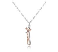 KJBDQQH Girocollo Punk Hugging Necklace Jewelry Choker Hug Pendant Chain Men Necklaces for Lover Women Couple Men Lady Female Male per Uso Quotidiano(Rose Gold Silver)