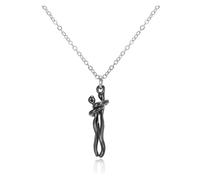 KJBDQQH Girocollo Punk Hugging Necklace Jewelry Choker Hug Pendant Chain Men Necklaces for Lover Women Couple Men Lady Female Male per Uso Quotidiano(Black)