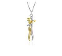 KJBDQQH Girocollo Punk Hugging Necklace Jewelry Choker Hug Pendant Chain Men Necklaces for Lover Women Couple Men Lady Female Male per Uso Quotidiano(Silver Gold)
