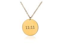 KJBDQQH Girocollo Punk Necklace Angel Number Charms Pendant Bar Necklaces for Women Men Heart Choker Stainless Steel Jewelry Couple per Uso Quotidiano(N04157G)