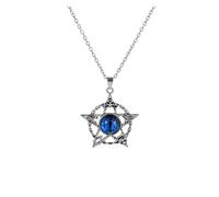 KJBDQQH Girocollo Punk Necklace for Men And Women Punk Retro Non Adjustable Metal Collar Trending Jewelry per Uso Quotidiano(Blue)